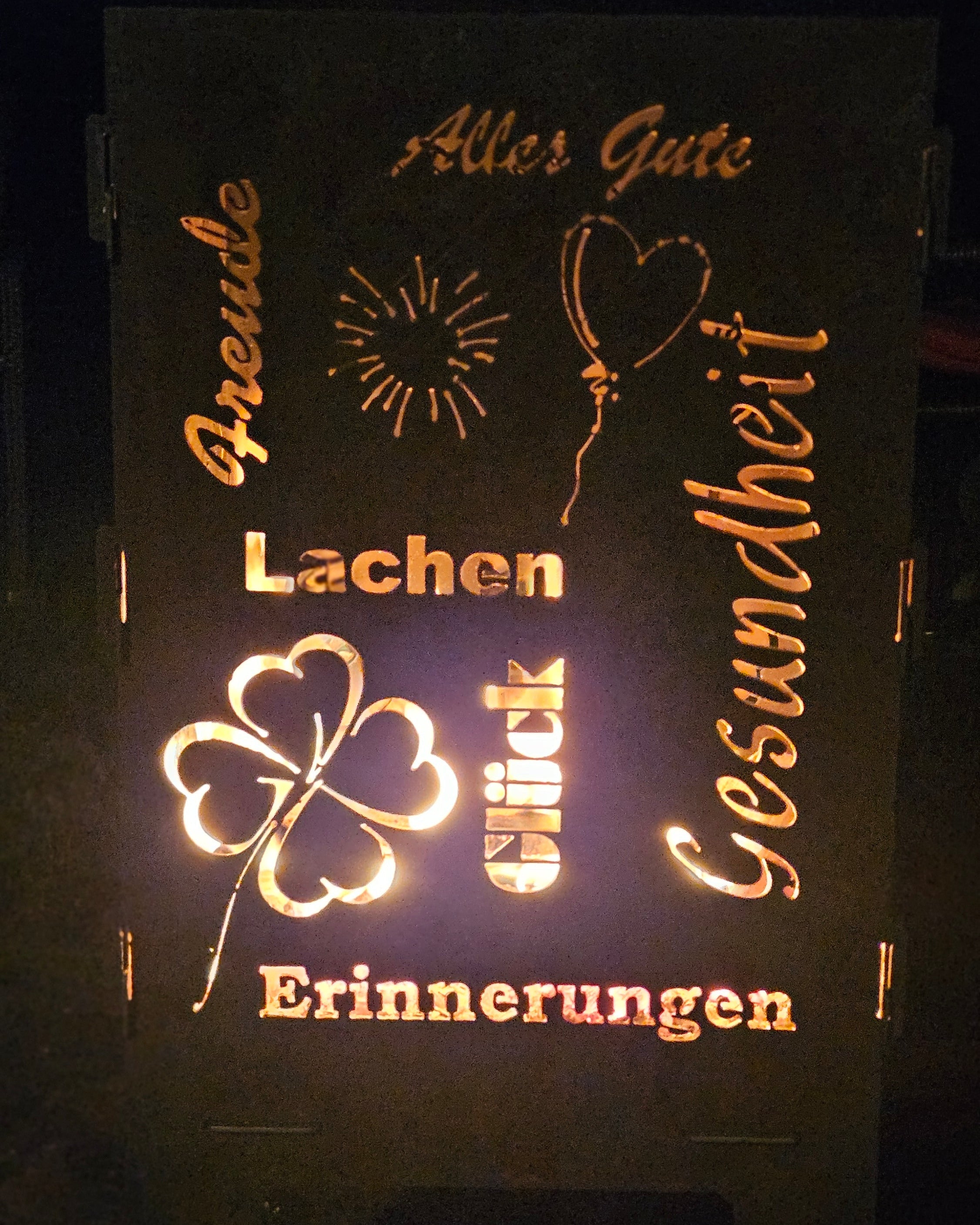 Feuertonne „Happy Birthday“