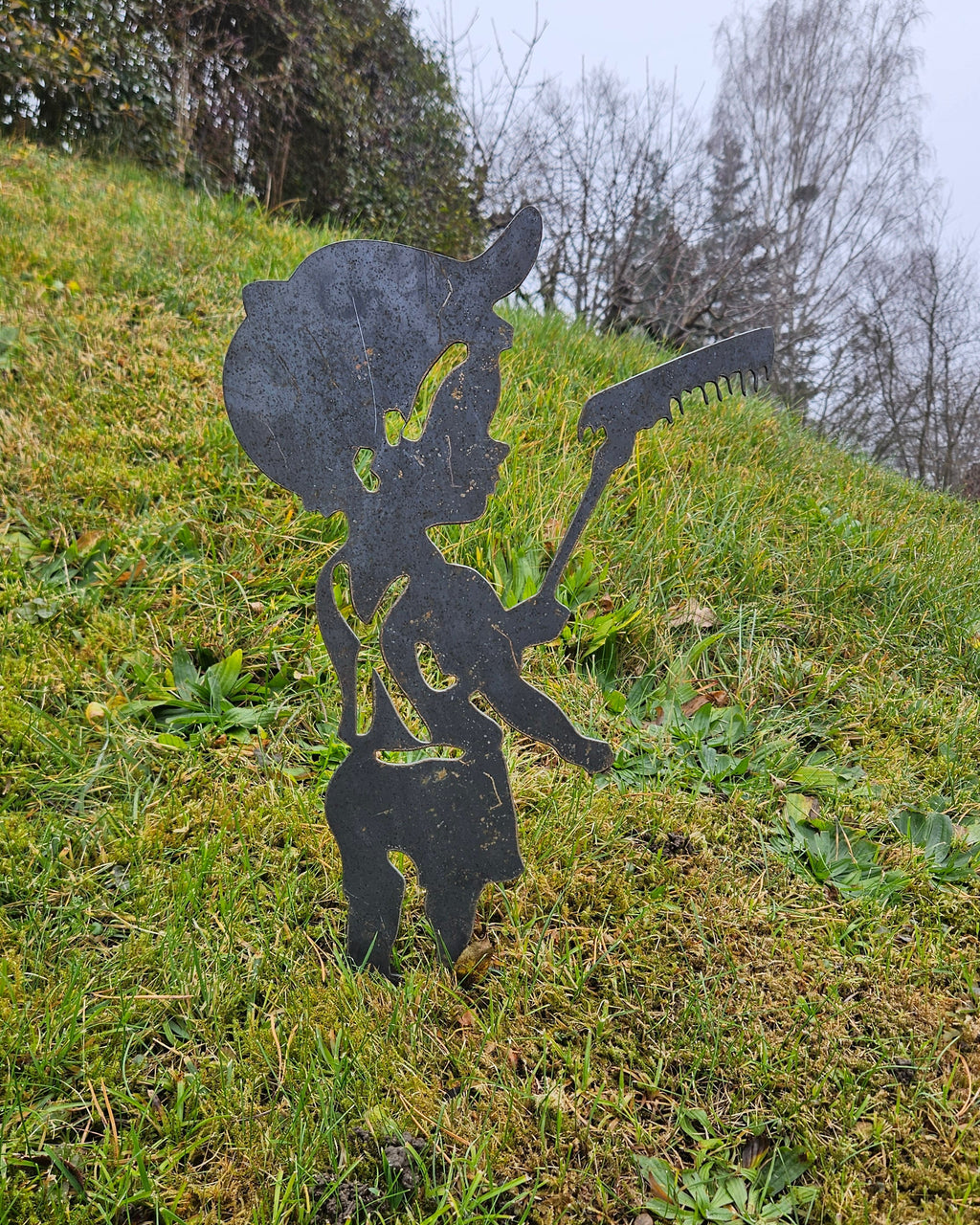 Gartenstecker "Hans" - 2mm Cortenstahl (Edelrost)