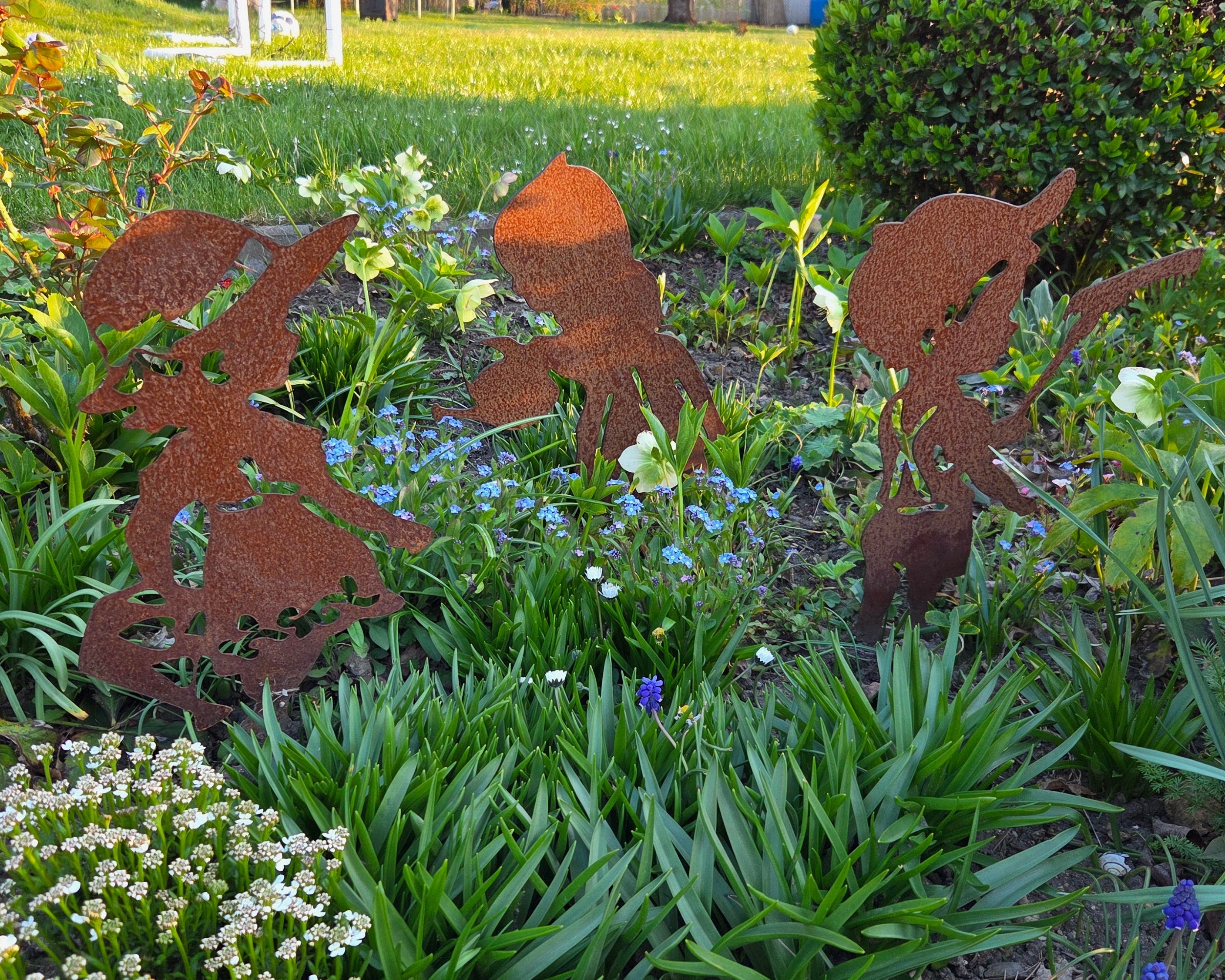 Gartenstecker Set - 2mm Cortenstahl (Edelrost)